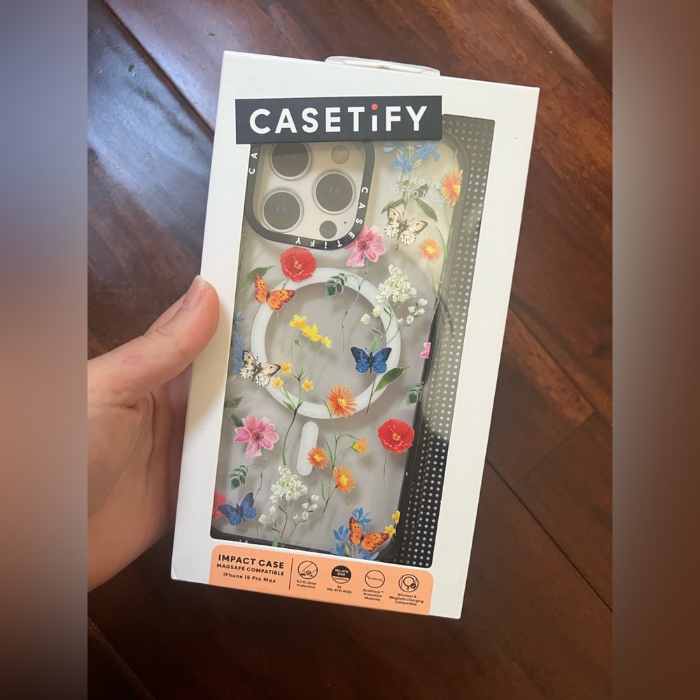 CASETiFY Impact Case with MagSafe for Apple iPhone 15 Pro Max - Floral